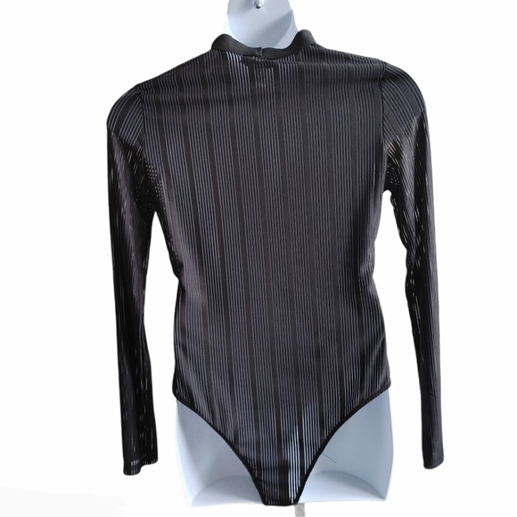 NWOT Junior Plus Black Stretchy Bodysuit - Picture 9 of 9